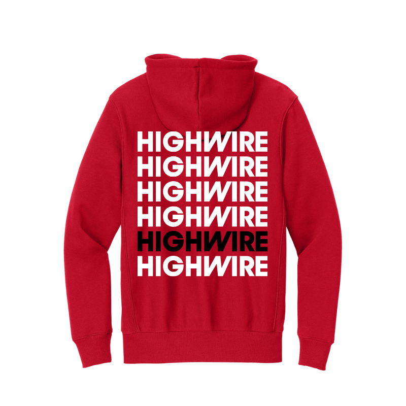 Red Zip - Up Hoodie - Highwire Coffee Roasters