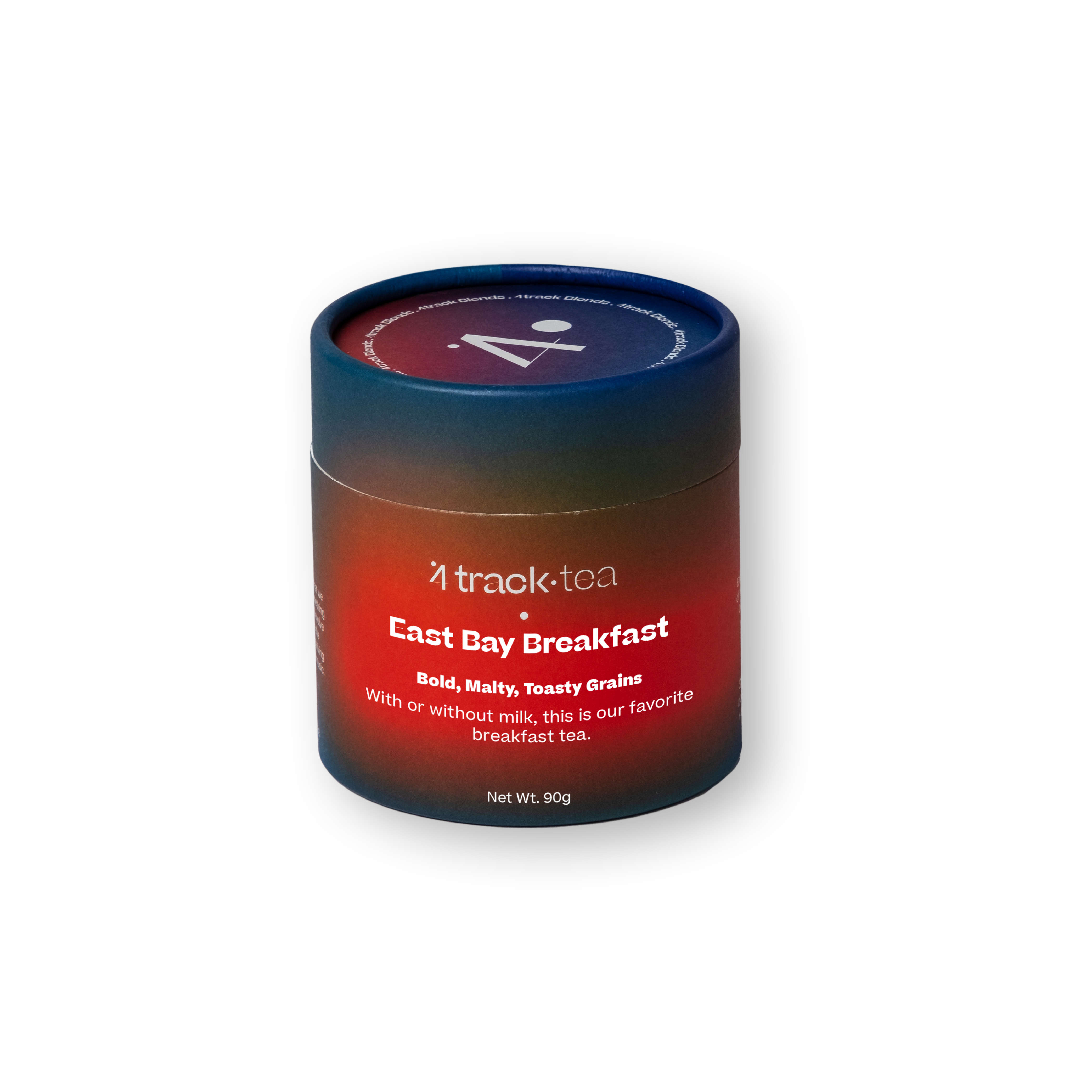 A tub of 4 Track's East Bay Breakfast tea