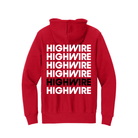Red Zip - Up Hoodie - Highwire Coffee Roasters