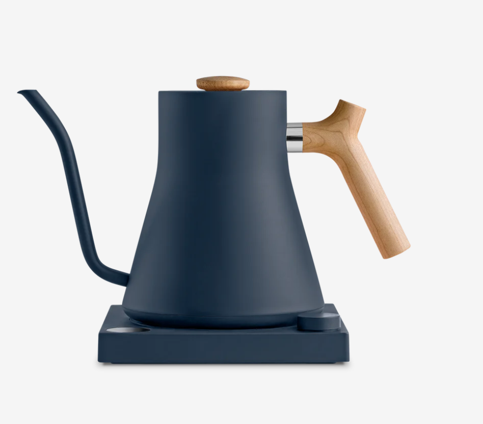Fellow Stagg EKG Variable Temp Kettle (Stone Blue with Maple Accents)
