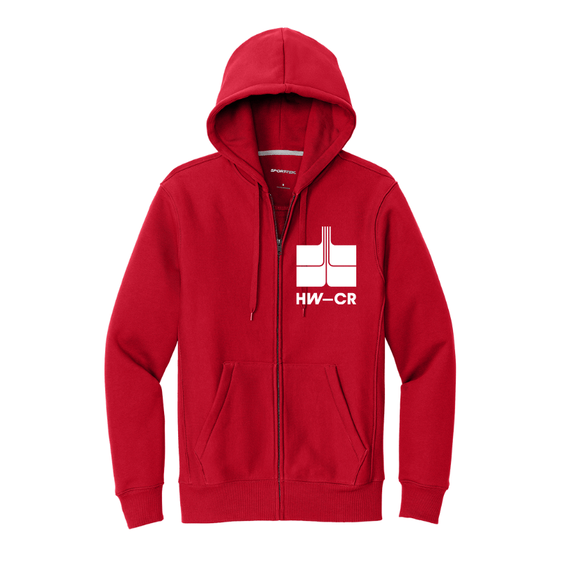 Red Zip - Up Hoodie - Highwire Coffee Roasters